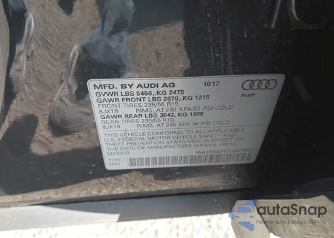2018 Audi Q5 2.0T Premium/2.0T Tech Premium from USA, damaged, VIN WA1BNAFY7J2076697